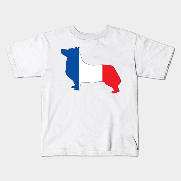 Swedish Vallhund France Flag Filled Kids T-Shirt by DPattonPD